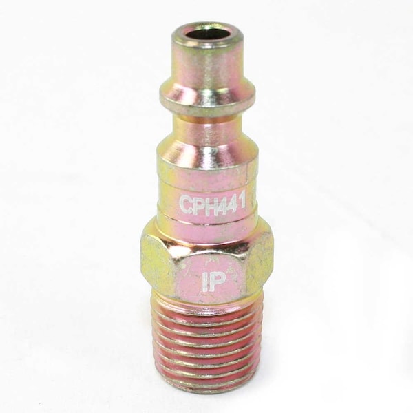 Interstate Pneumatics 1/4 Inch Industrial Steel Coupler Plug x 1/4 Inch Male NPT, PK 6 CPH441-D6 - main